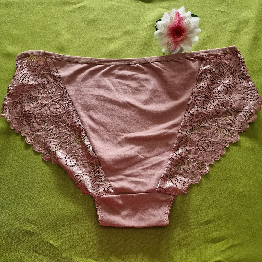 FEN144-4 - Hagyományos fazonú pamutos női bugyi - PÚDER 5XL-es