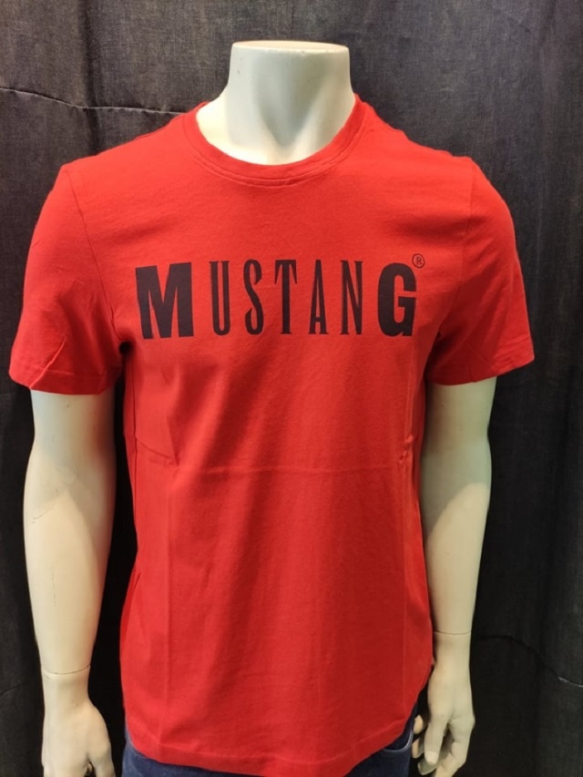MUSTANG True Denim piros póló Alex 6XL