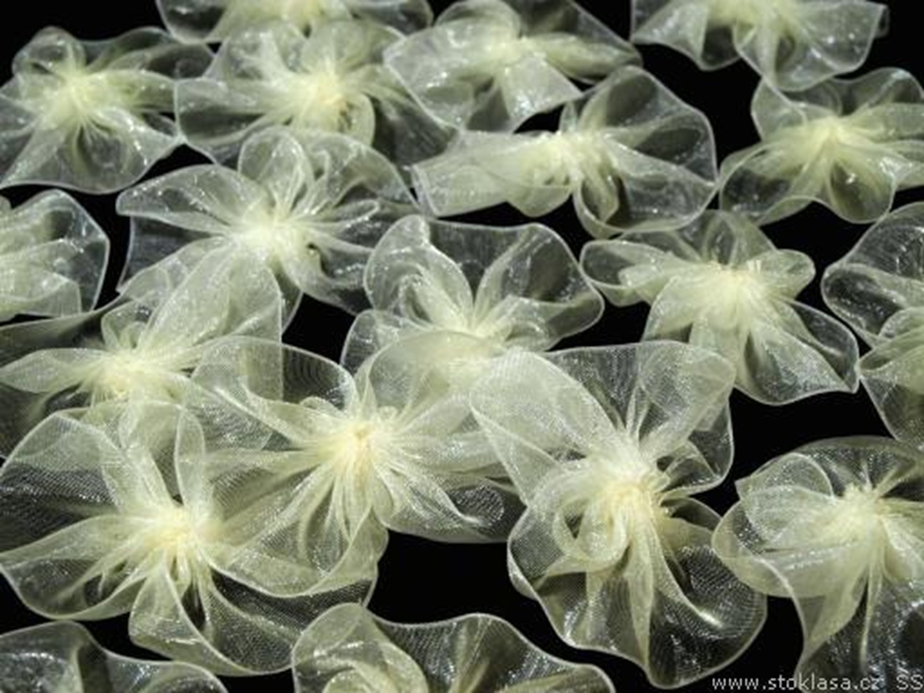 ESKÜVŐI dekor ESD03 - 60x40mm-es organza masni - több színben