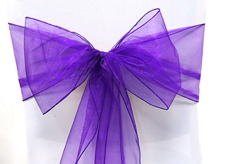 ESKÜVŐI dekor ESD02 – Organza vagy tüll székmasni - választható szín