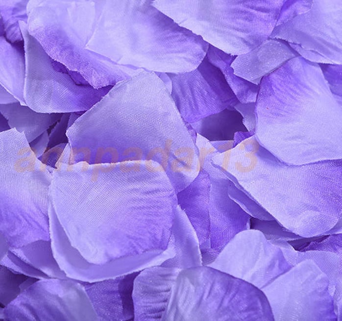 ESKÜVŐ PARTI DEK82 - 100db-os textil virágszirom – levendulalila