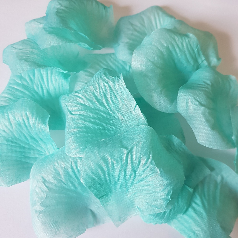 ESKÜVŐ PARTI DEK86 - 90db-os textil virágszirom – SÖTÉT mentazöld