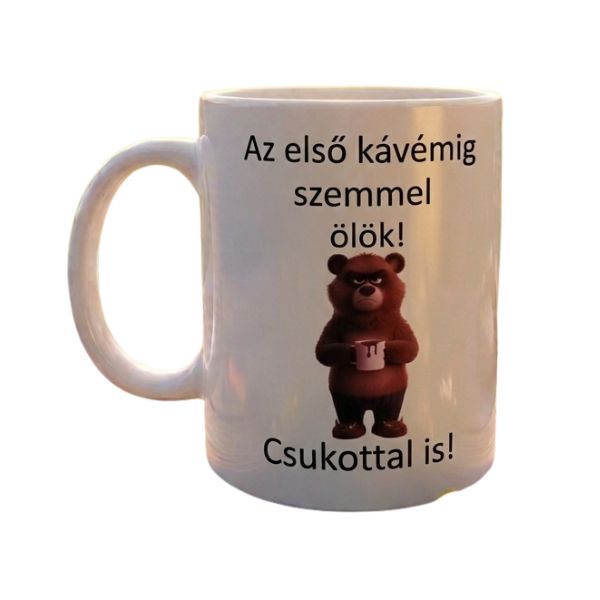 Az első kávémig-fehér bögre
