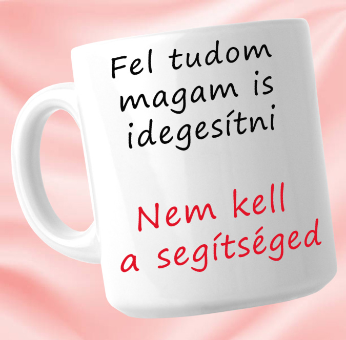 Nem kell a segítsé - Bögre