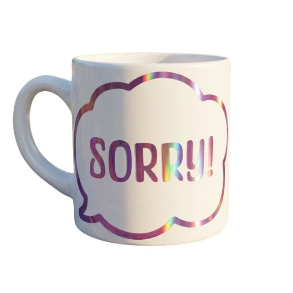 Sorry-fehér bögre