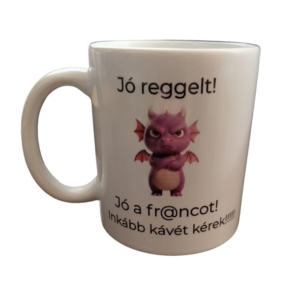 Jó reggelt-Jó -fehér bögre