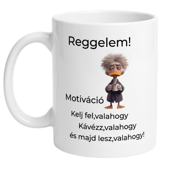 Reggelem-fehér bögre