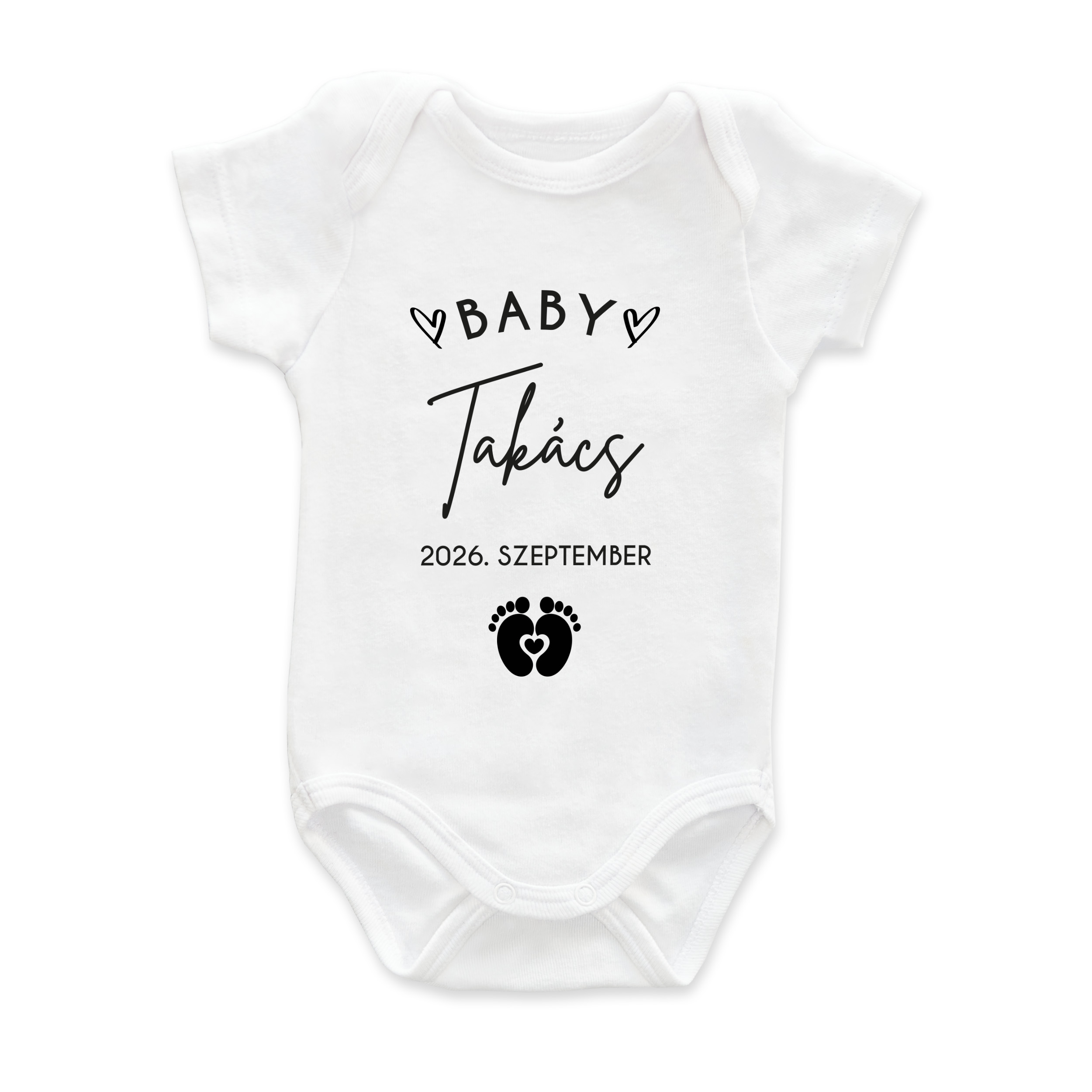Baby családneves baba bejelentő body