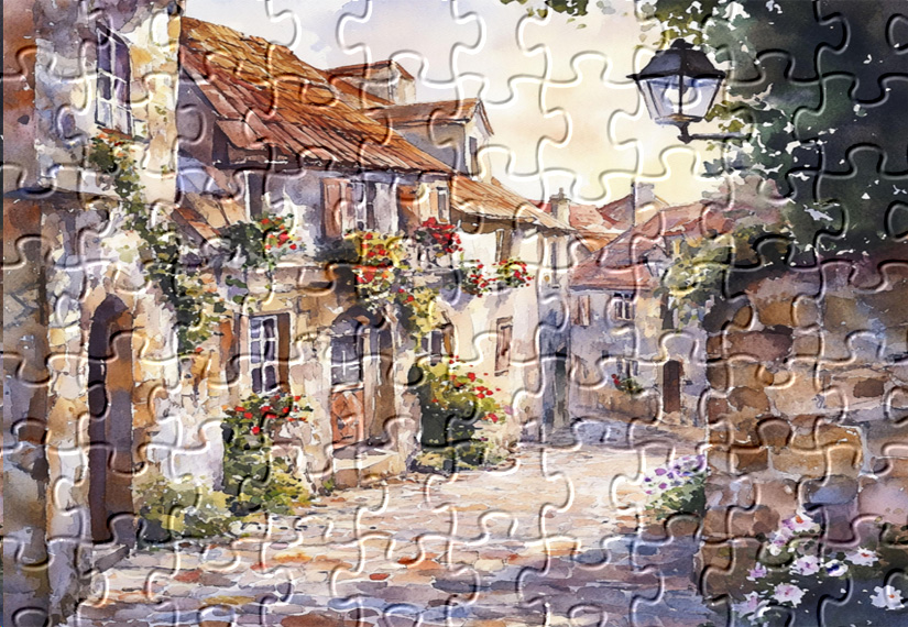 Puzzle - Kirakó -Európai romantikus falu