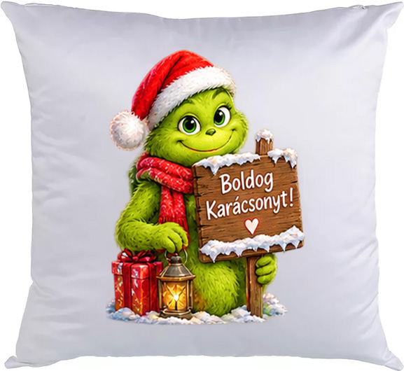 Grinch párna - Boldog karácsonyt